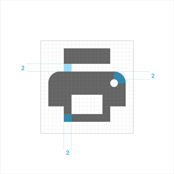 print icon material design