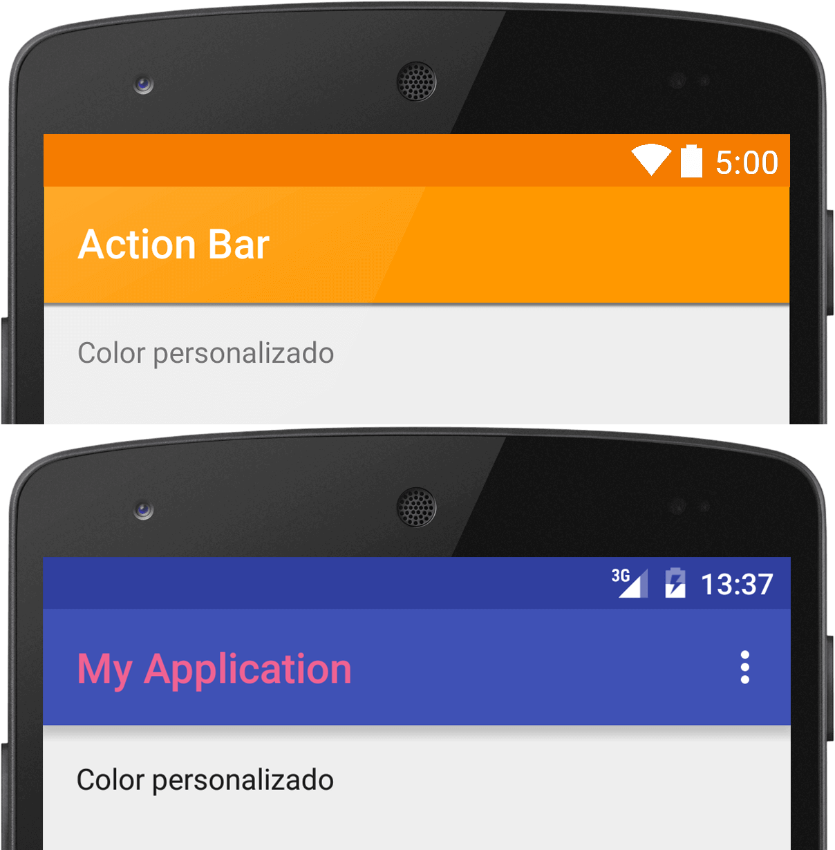 Estilizar la Action Bar - Añadir la Action Bar - Desarrollador Android